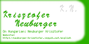 krisztofer neuburger business card